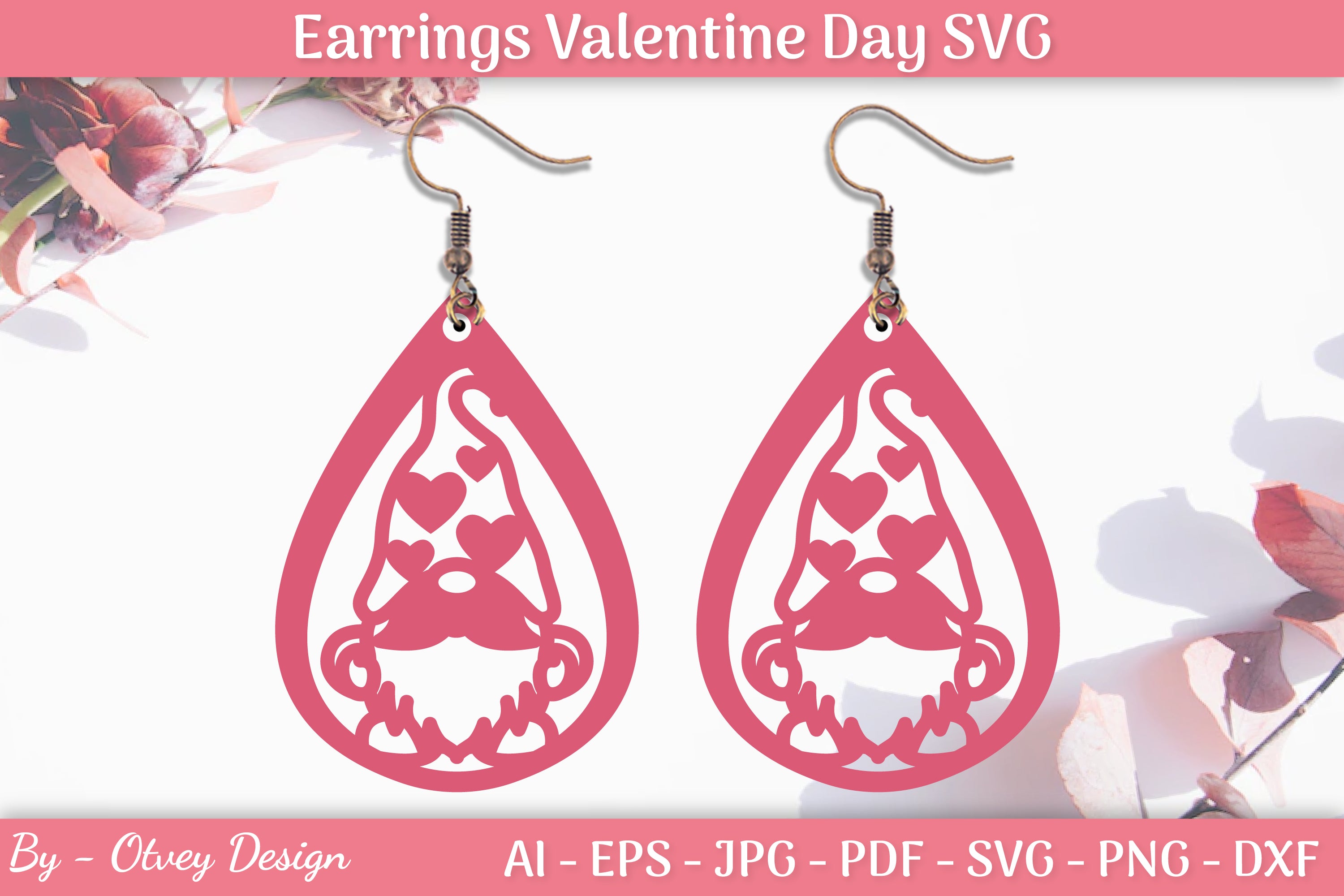 Valentine's Earrings SVG Bundle 16 - CraftNest - Digital Crafting and Art
