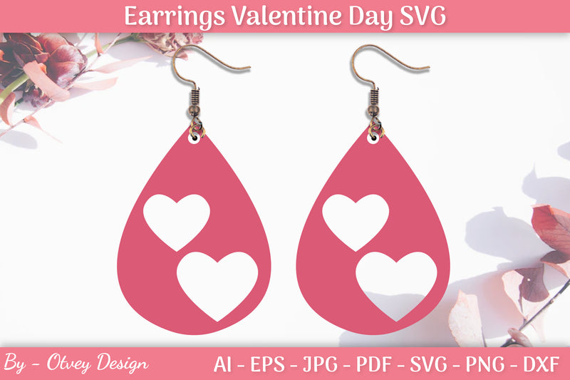 Valentine's Earrings SVG Bundle 5 - CraftNest - Digital Crafting and Art