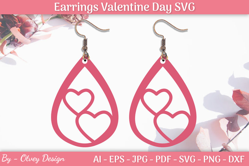 Valentine's Earrings SVG Bundle 17 - CraftNest - Digital Crafting and Art