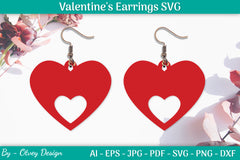 Valentine Earrings SVG Bundle 27 - CraftNest - Digital Crafting and Art
