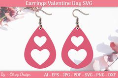 Valentine's Earrings SVG Bundle 6 - CraftNest - Digital Crafting and Art