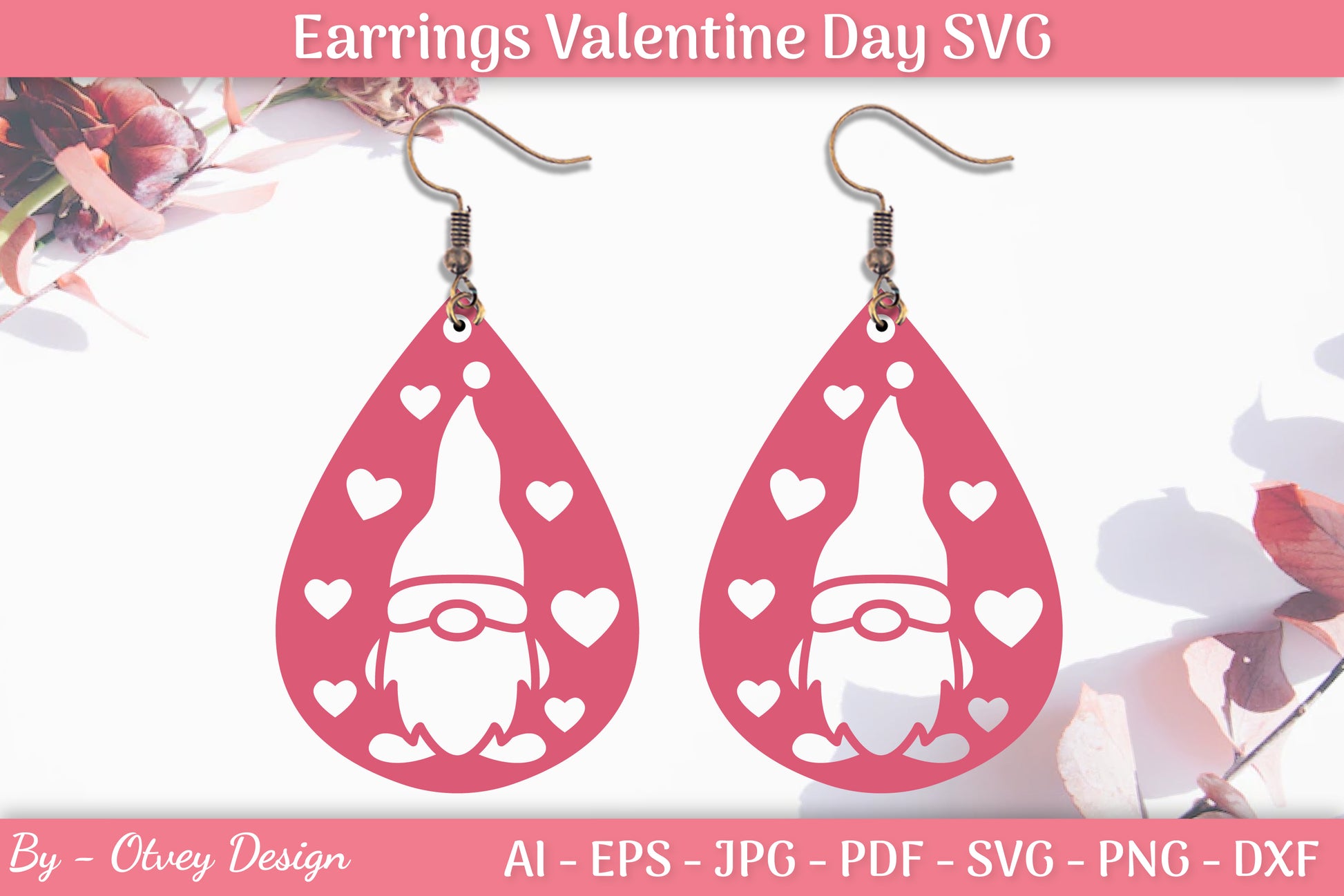 Valentine's Earrings SVG Bundle 7 - CraftNest - Digital Crafting and Art