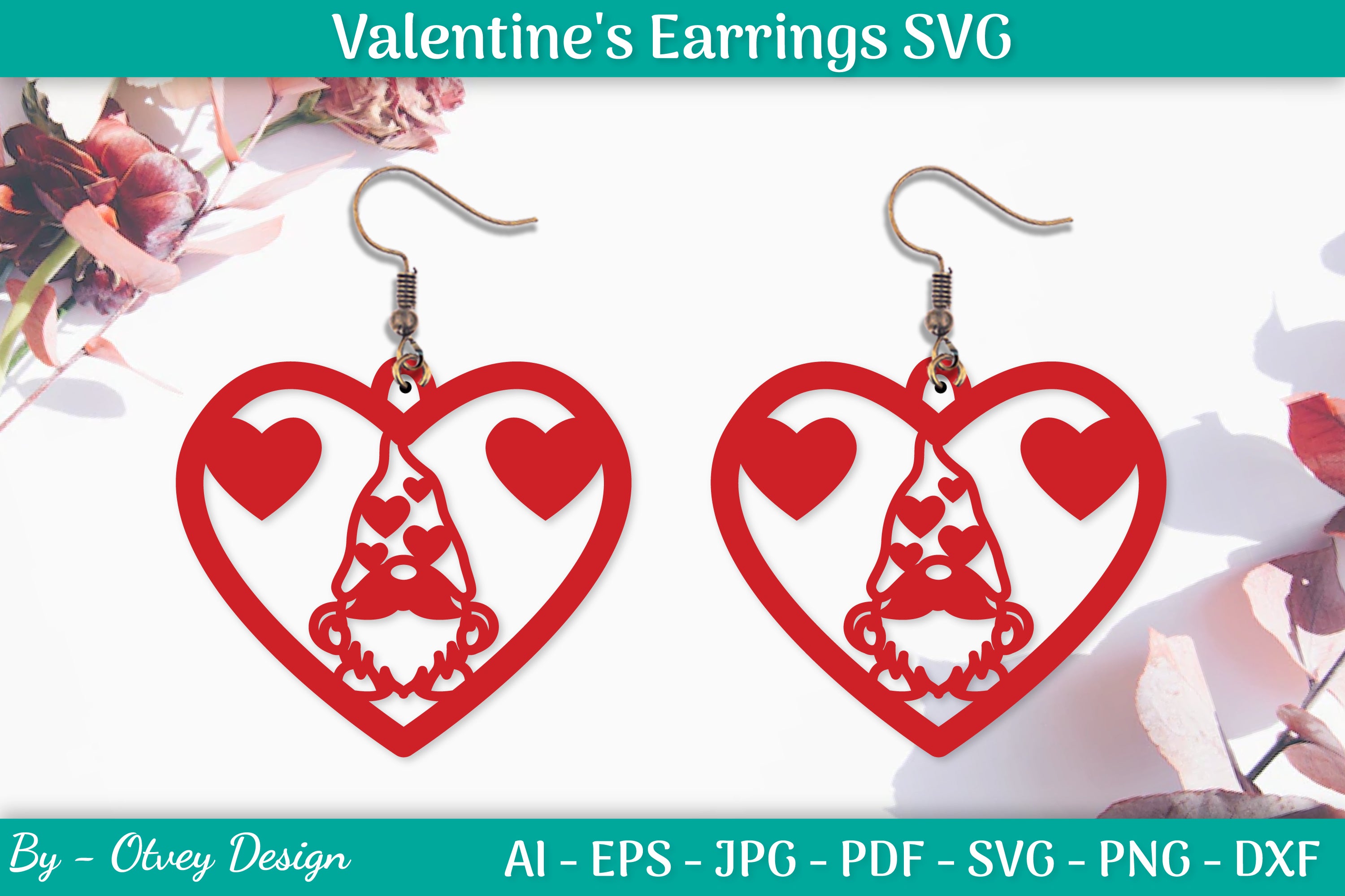 Valentine's Earrings SVG Bundle 38 - CraftNest - Digital Crafting and Art