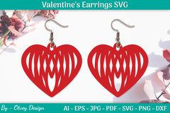 Valentine Earrings SVG Bundle 29 - CraftNest - Digital Crafting and Art