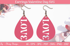 Valentine Earrings SVG Bundle 8 - CraftNest - Digital Crafting and Art