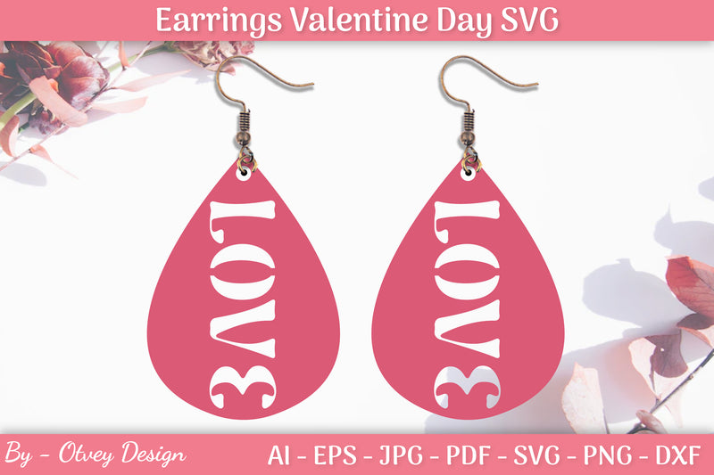 Valentine Earrings SVG Bundle 8 - CraftNest - Digital Crafting and Art