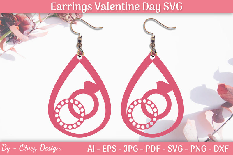 Valentine Earrings SVG Bundle 20 - CraftNest - Digital Crafting and Art