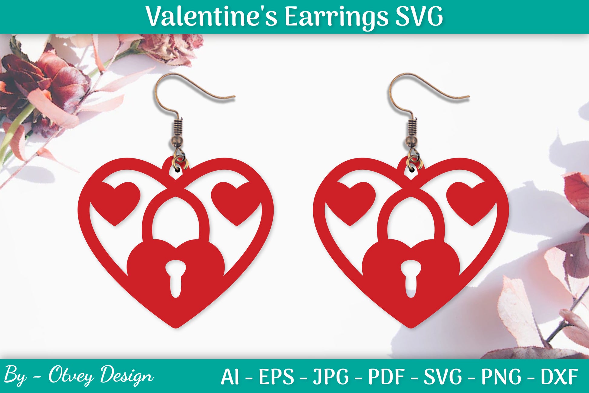 Valentine's Earrings SVG Bundle 39 - CraftNest - Digital Crafting and Art