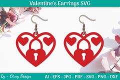 Valentine's Earrings SVG Bundle 39 - CraftNest - Digital Crafting and Art