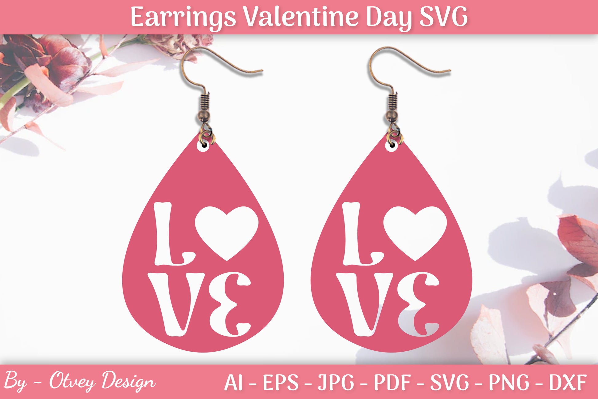 Valentine's Earrings SVG Bundle 9 - CraftNest - Digital Crafting and Art