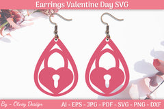 Valentine Earrings SVG Bundle 21 - CraftNest - Digital Crafting and Art