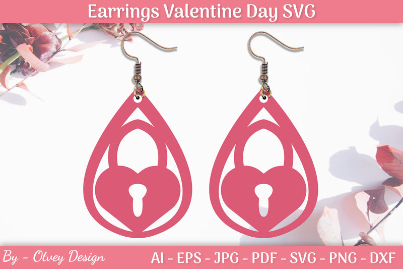 Valentine Earrings SVG Bundle 21 - CraftNest - Digital Crafting and Art
