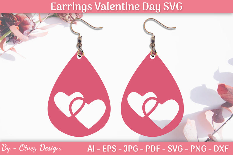 Valentine Earrings SVG Bundle 10 - CraftNest - Digital Crafting and Art