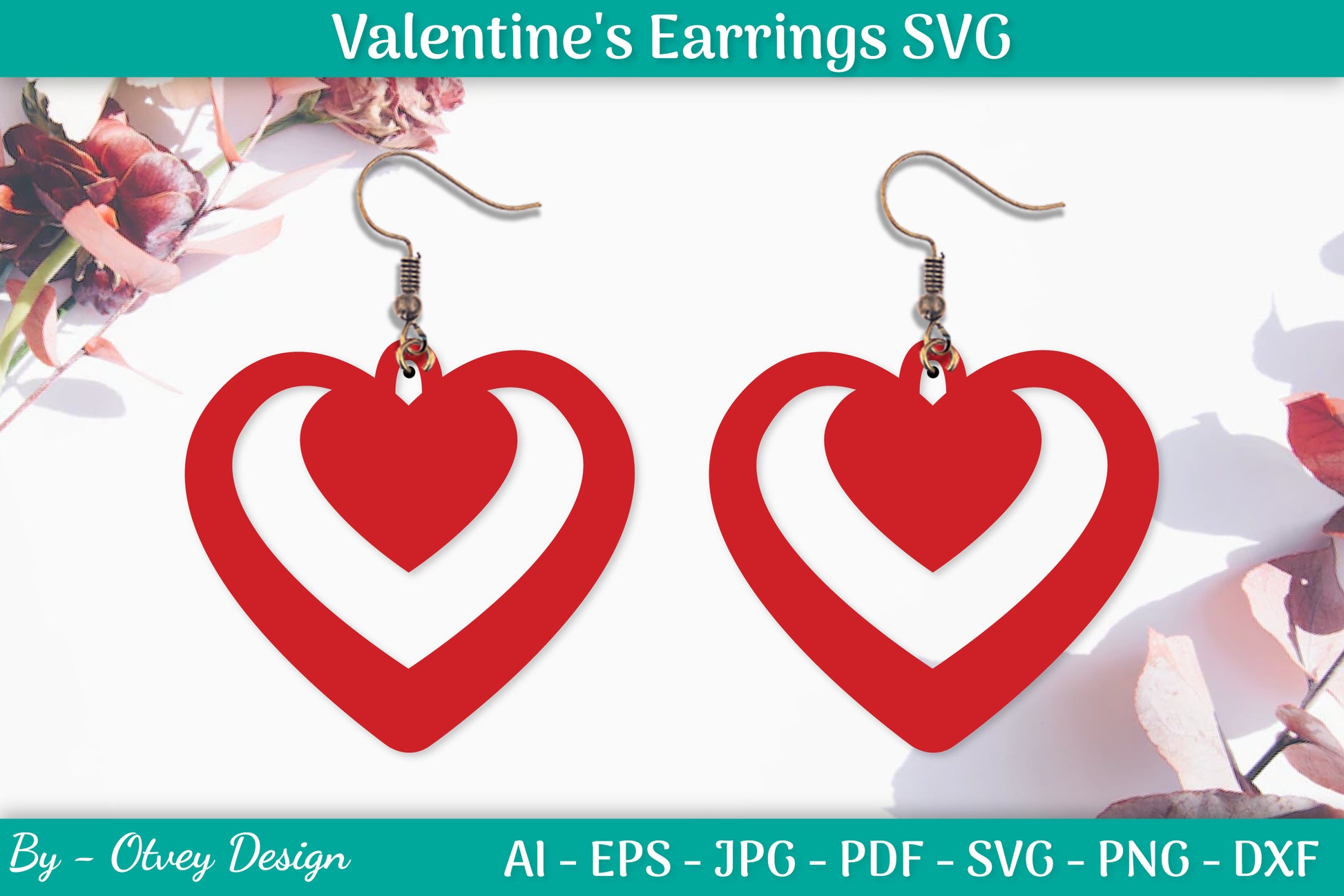 Valentine's Earrings SVG Bundle 32 - CraftNest - Digital Crafting and Art