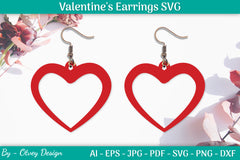 Valentine's Earrings SVG Bundle 33 - CraftNest - Digital Crafting and Art