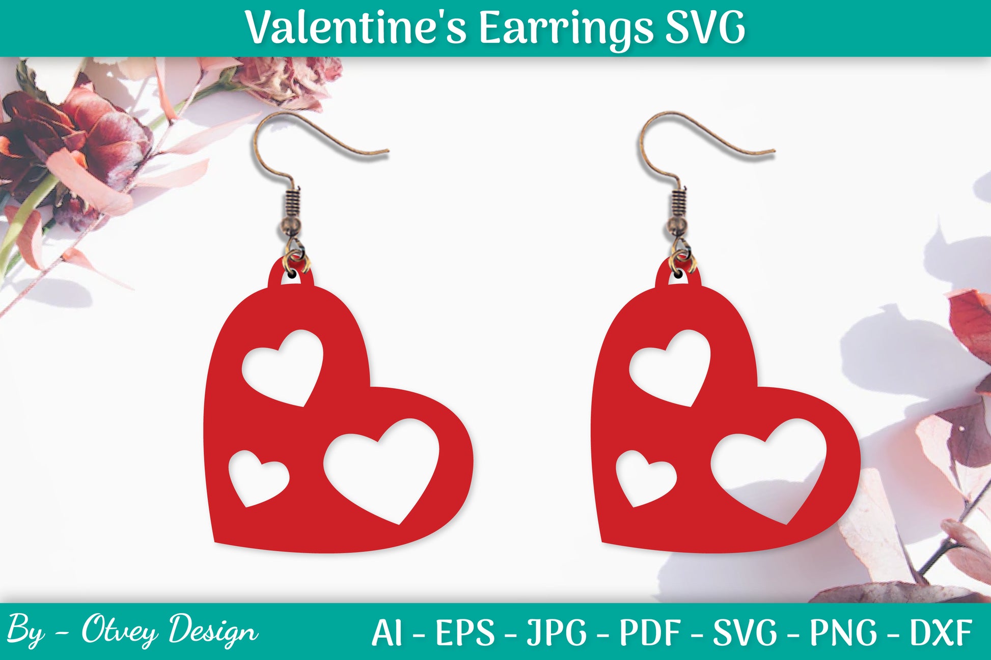 Valentine's Earrings SVG Bundle 34 - CraftNest - Digital Crafting and Art