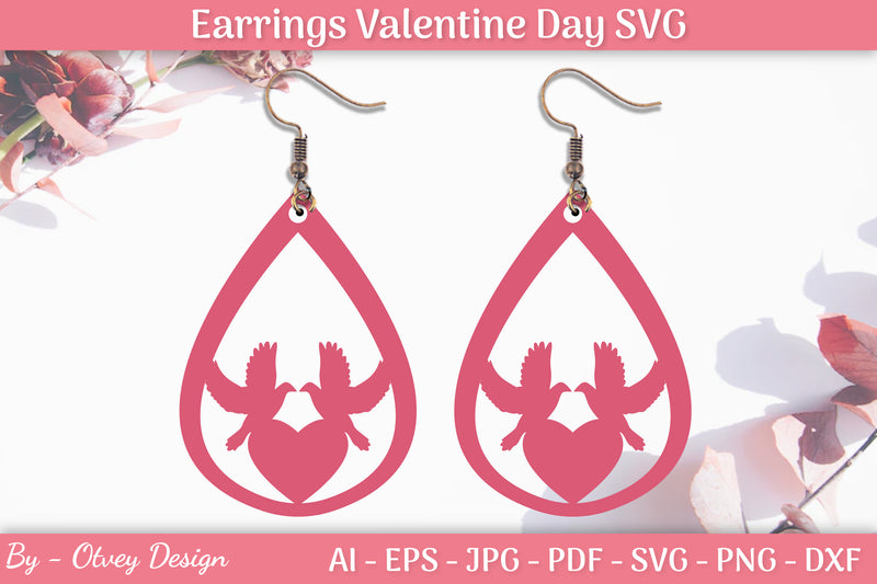 Valentine's Earrings SVG Bundle 24 - CraftNest - Digital Crafting and Art