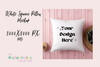 High-Quality White Square Pillow Mockup Design