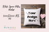 White Square Pillow Mockup