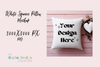 High-Quality White Square Pillow Mockup Design