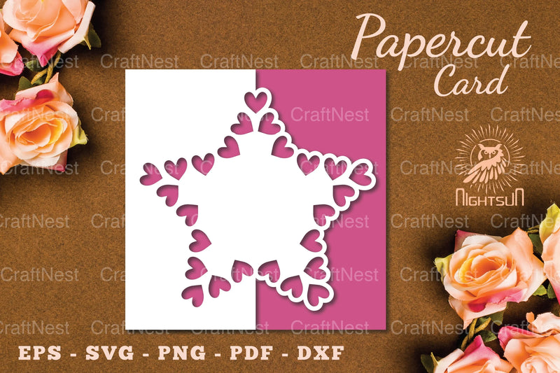 Valentine's Day Papercut Card SVG Bundle - CraftNest - Digital Crafting and Art