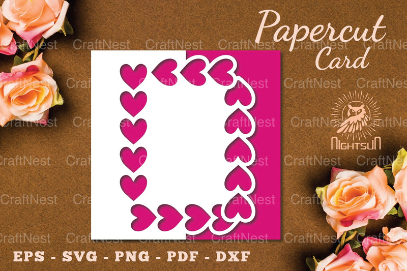 Valentine's Day Papercut Card SVG Bundle - CraftNest - Digital Crafting and Art