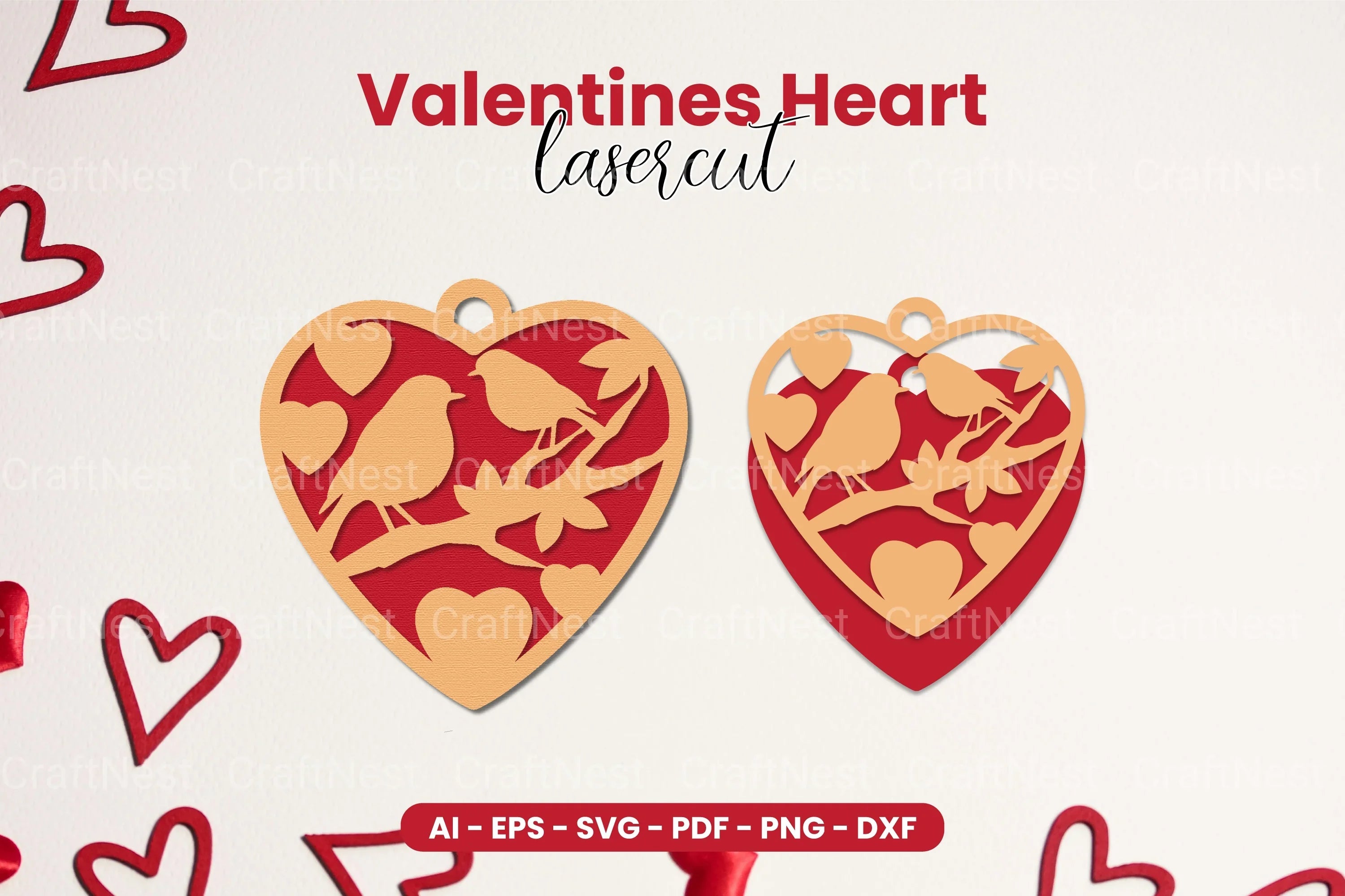 Valentine's Heart Laser Cut SVG Bundle - CraftNest - Digital Crafting and Art
