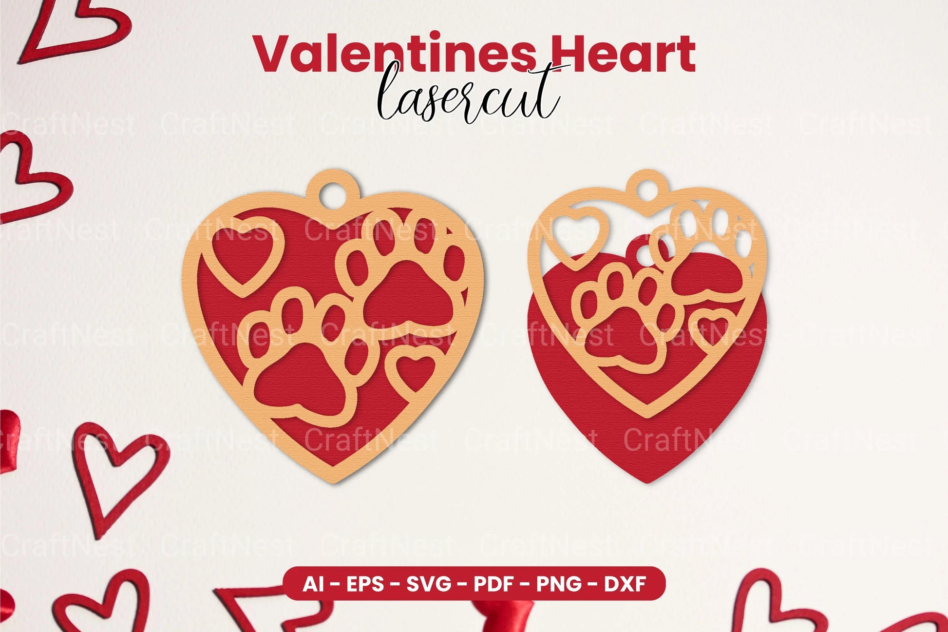 Valentine's Heart Laser Cut SVG Bundle - CraftNest - Digital Crafting and Art