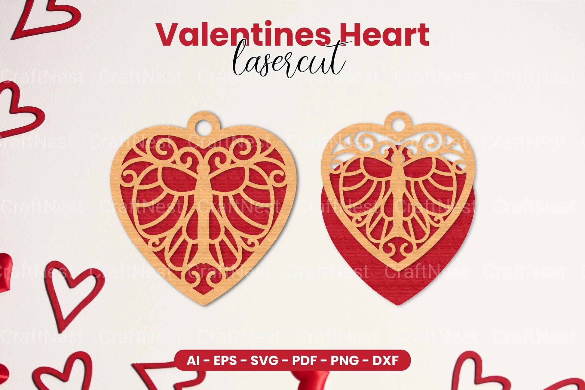 Valentine's Heart Laser Cut SVG Bundle - CraftNest - Digital Crafting and Art