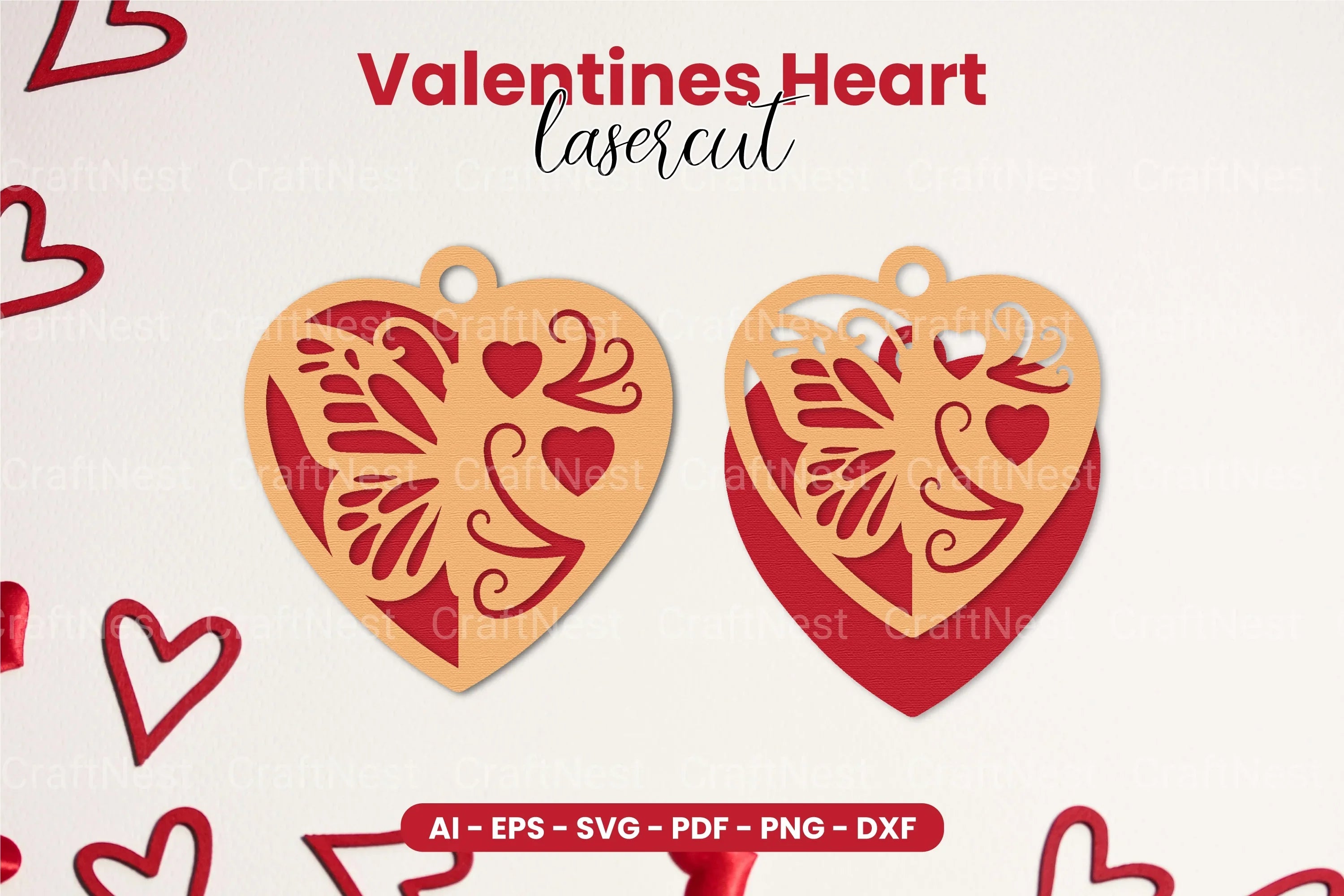 Valentine's Heart Laser Cut SVG Bundle - CraftNest - Digital Crafting and Art