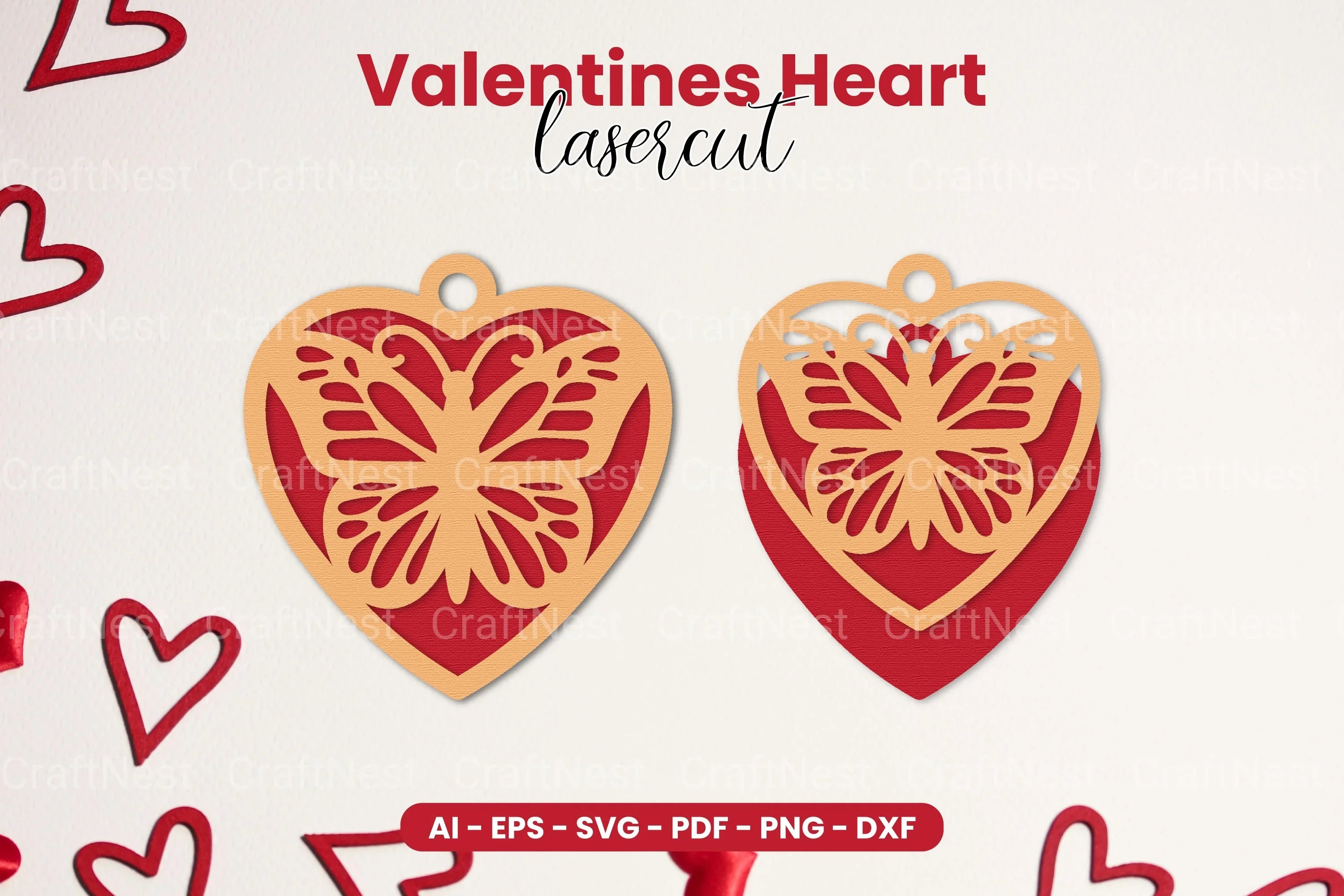 Valentine's Heart Laser Cut SVG Bundle - CraftNest - Digital Crafting and Art