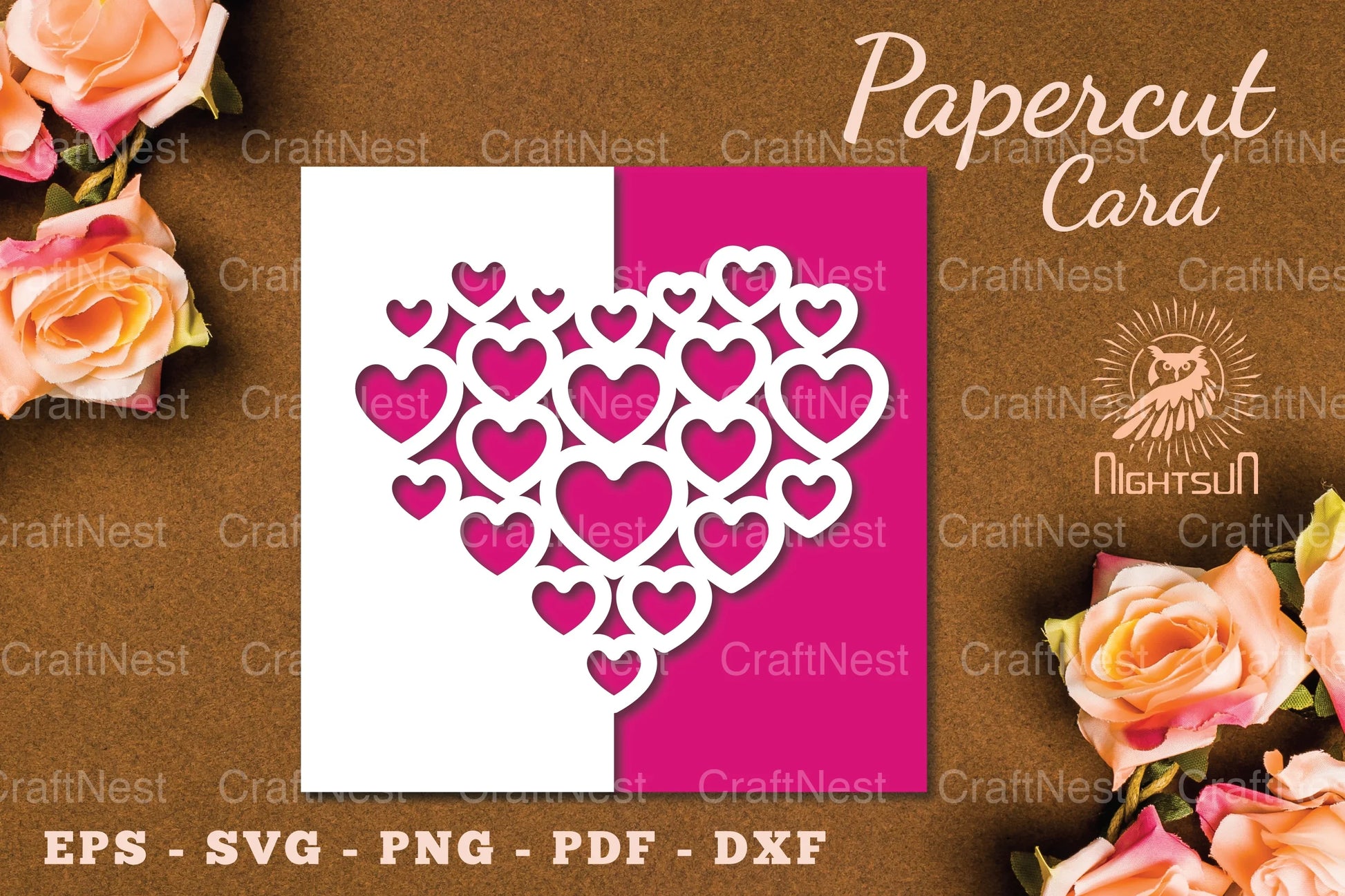 Valentine's Papercut Card SVG Bundle - CraftNest - Digital Crafting and Art