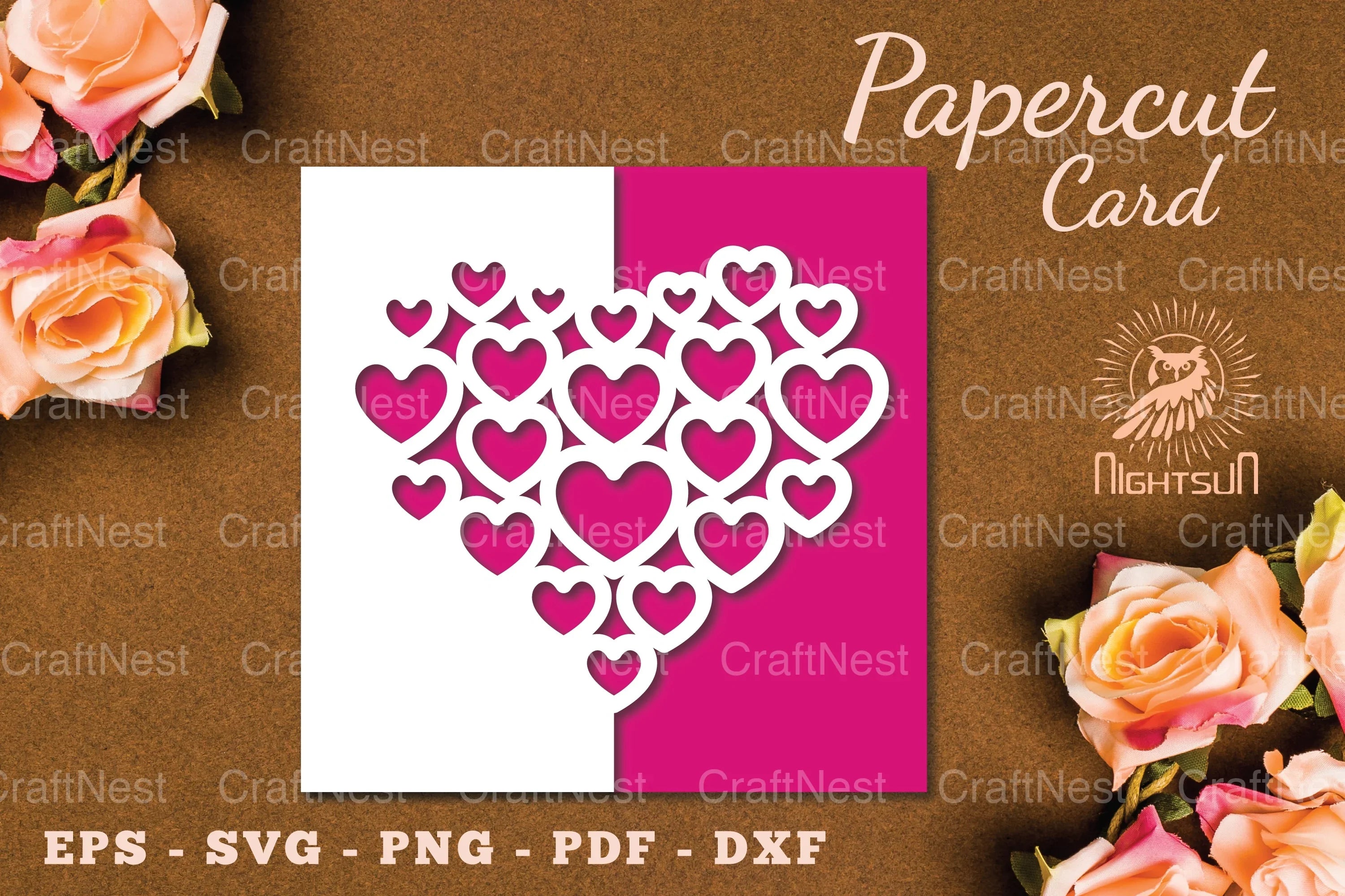 Valentine's Papercut Card SVG Bundle - CraftNest - Digital Crafting and Art