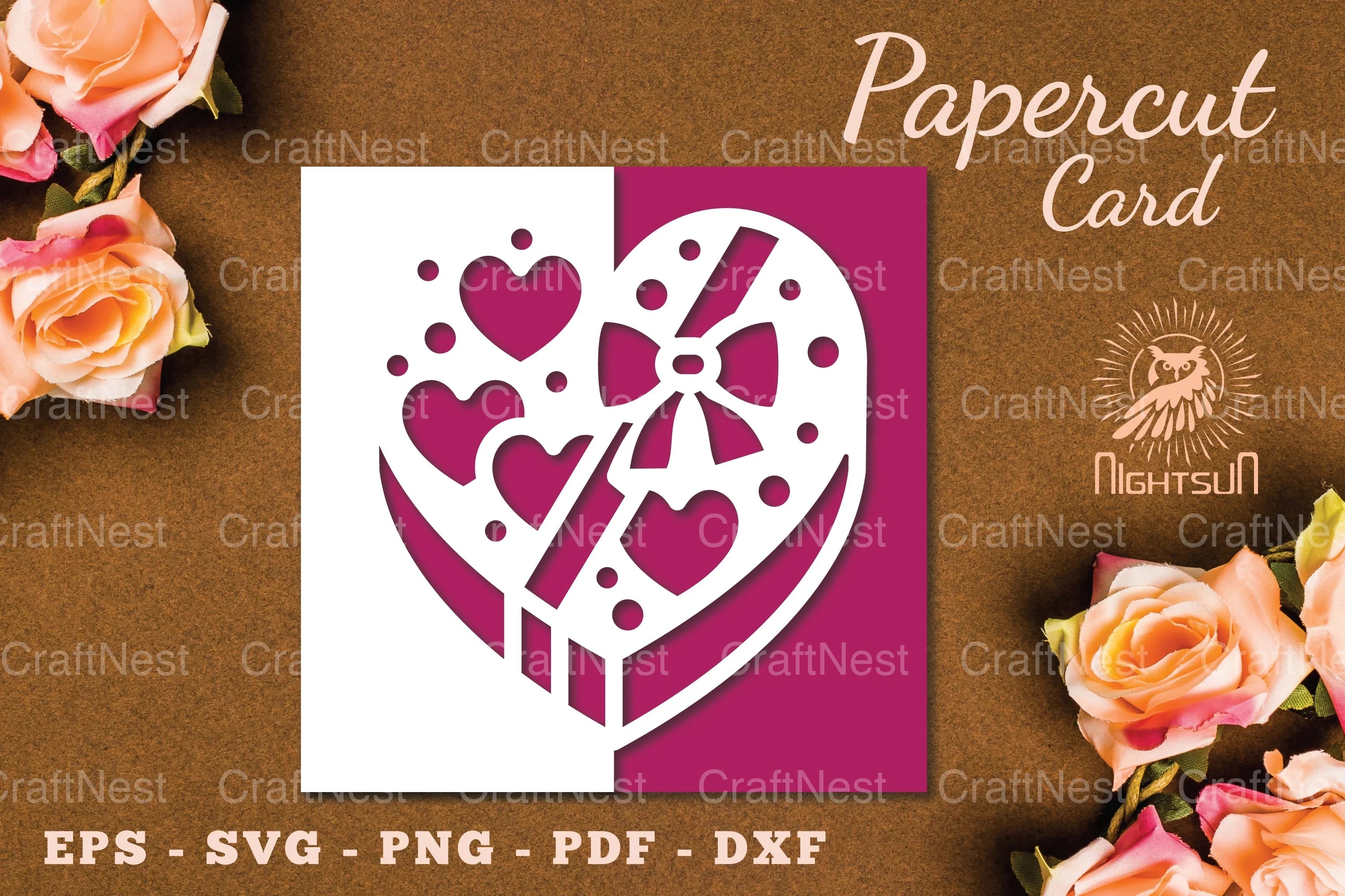 Valentine's Papercut Card SVG Bundle - CraftNest - Digital Crafting and Art