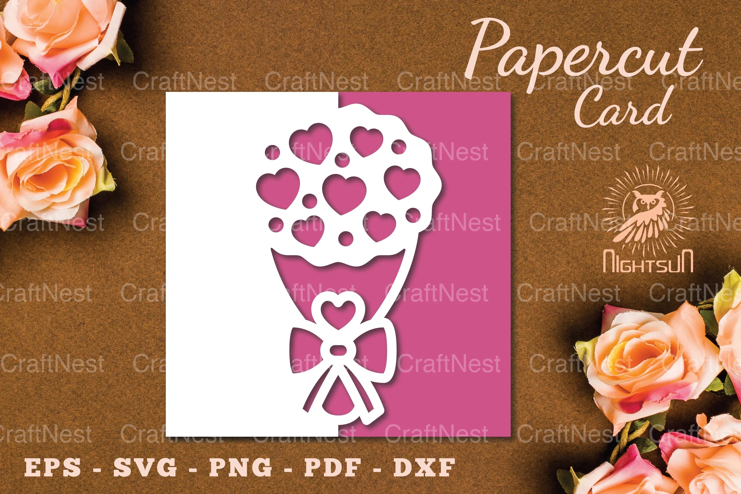 Valentine's Papercut Card SVG Bundle - CraftNest - Digital Crafting and Art