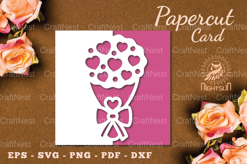 Valentine's Papercut Card SVG Bundle - CraftNest - Digital Crafting and Art