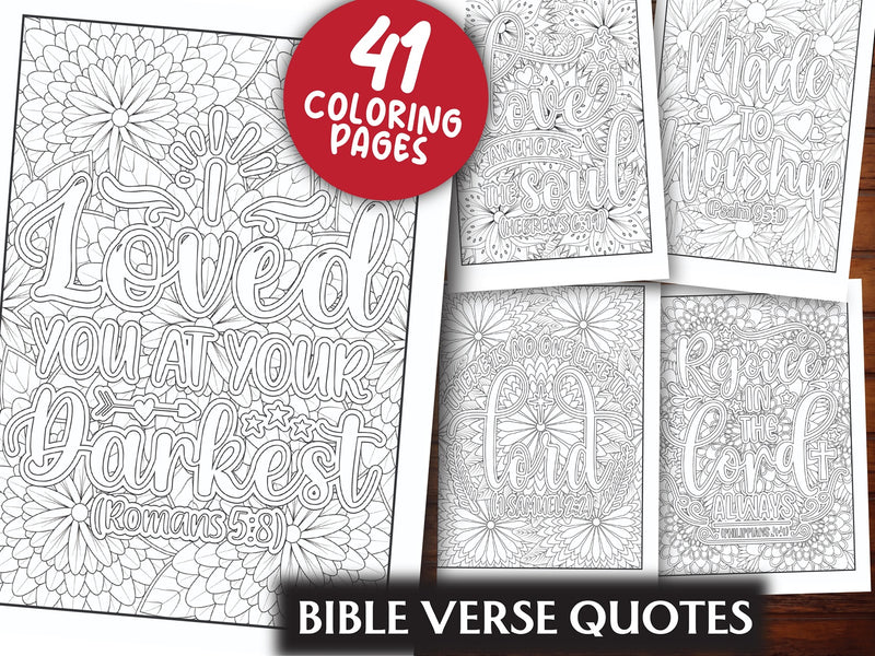 Bible Verse Quotes Coloring Book - CraftNest - Digital Crafting and Art