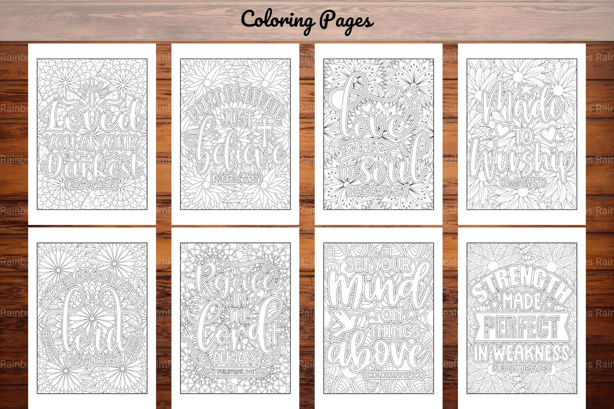 Bible Verse Quotes Coloring Book