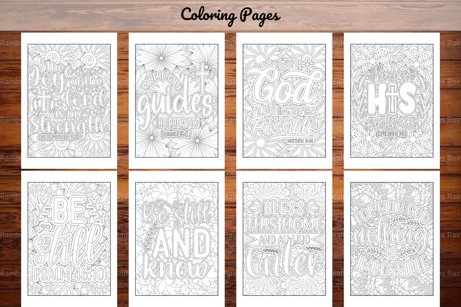 Bible Verse Quotes Coloring Book - CraftNest - Digital Crafting and Art