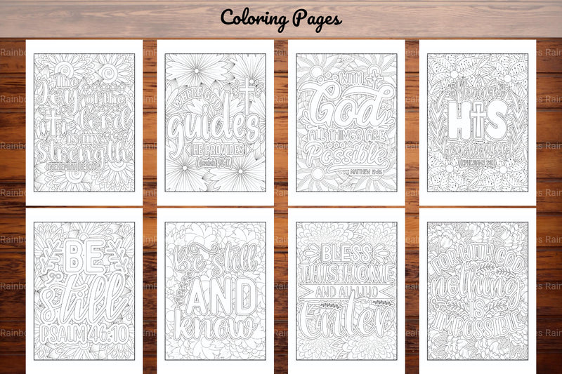 Bible Verse Quotes Coloring Book - CraftNest - Digital Crafting and Art