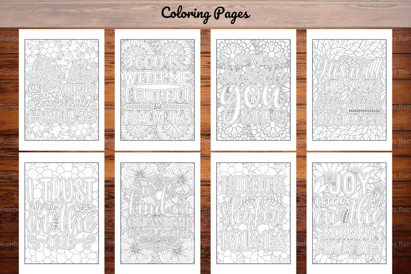 Bible Verse Quotes Coloring Book - CraftNest - Digital Crafting and Art