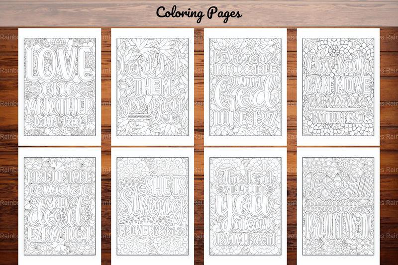 Bible Verse Quotes Coloring Book - CraftNest - Digital Crafting and Art