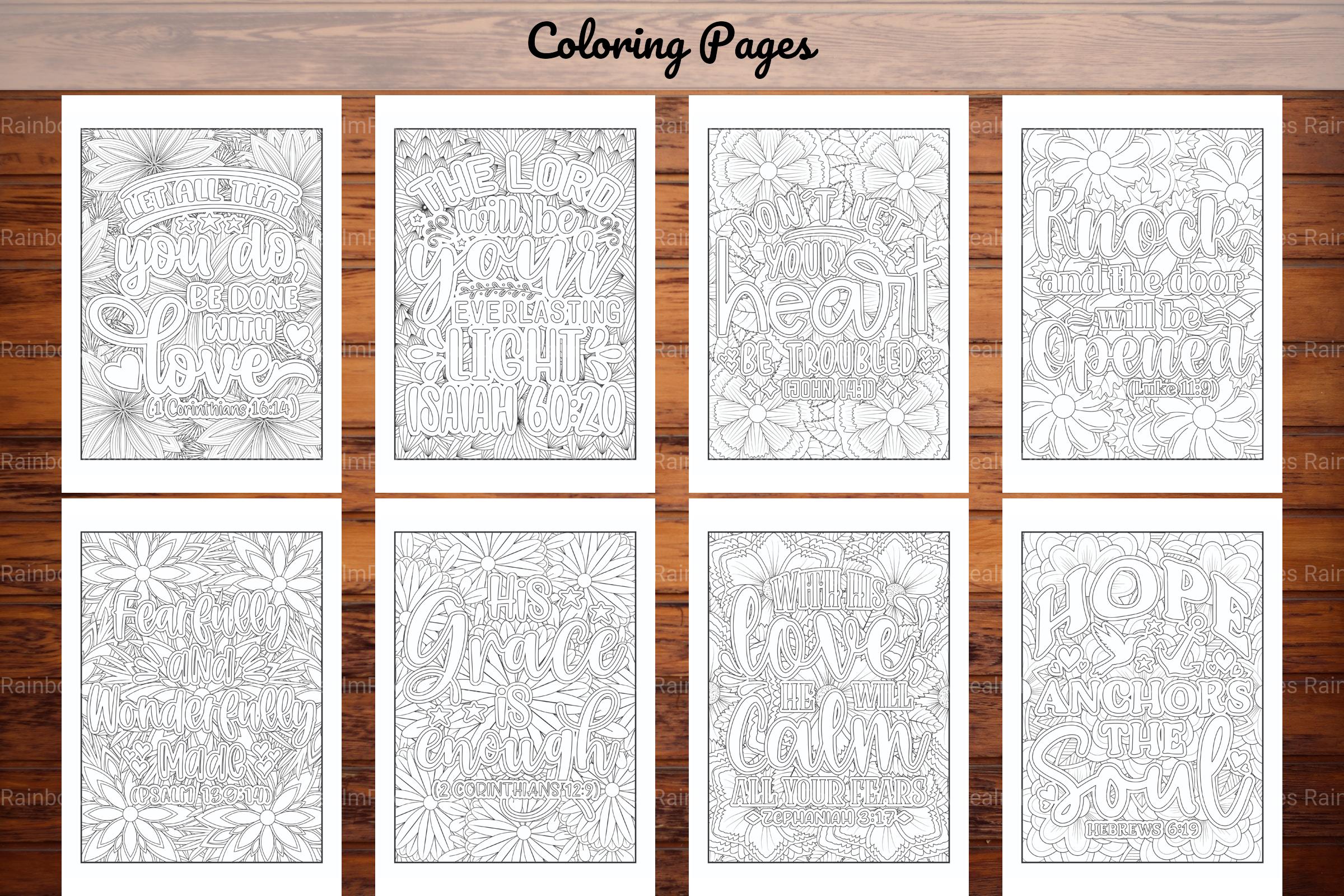 Bible Verse Quotes Coloring Book - CraftNest - Digital Crafting and Art