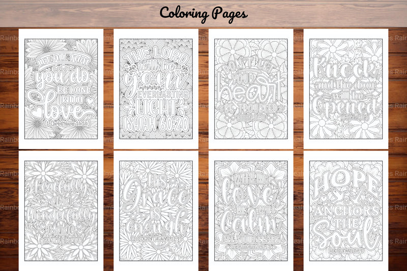 Bible Verse Quotes Coloring Book - CraftNest - Digital Crafting and Art