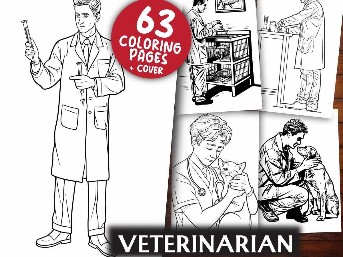 Veterinarian Coloring Books - CraftNest - Digital Crafting and Art