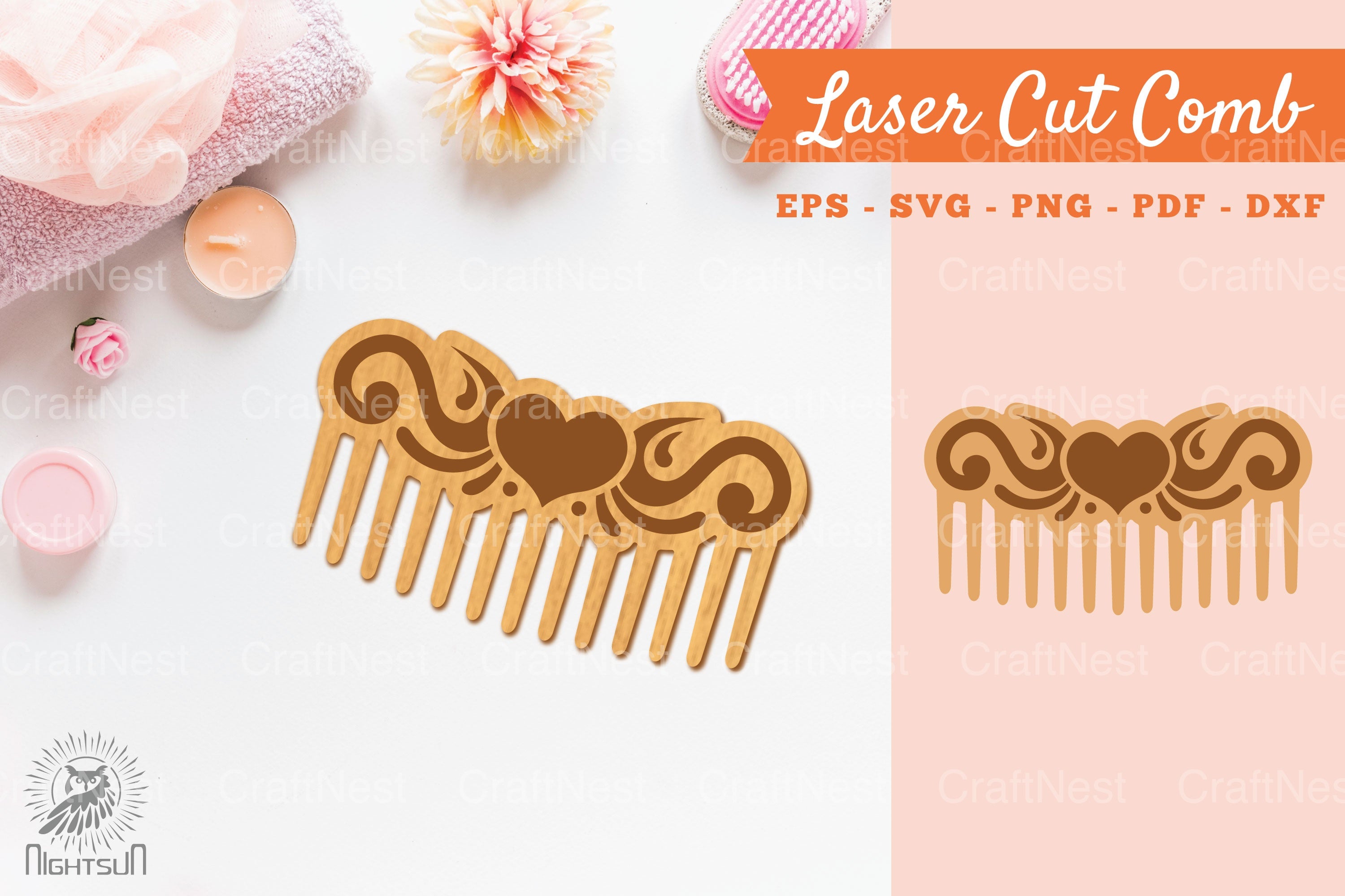 Victorian Heart Laser Cut Comb Clipart Bundle - CraftNest - Digital Crafting and Art