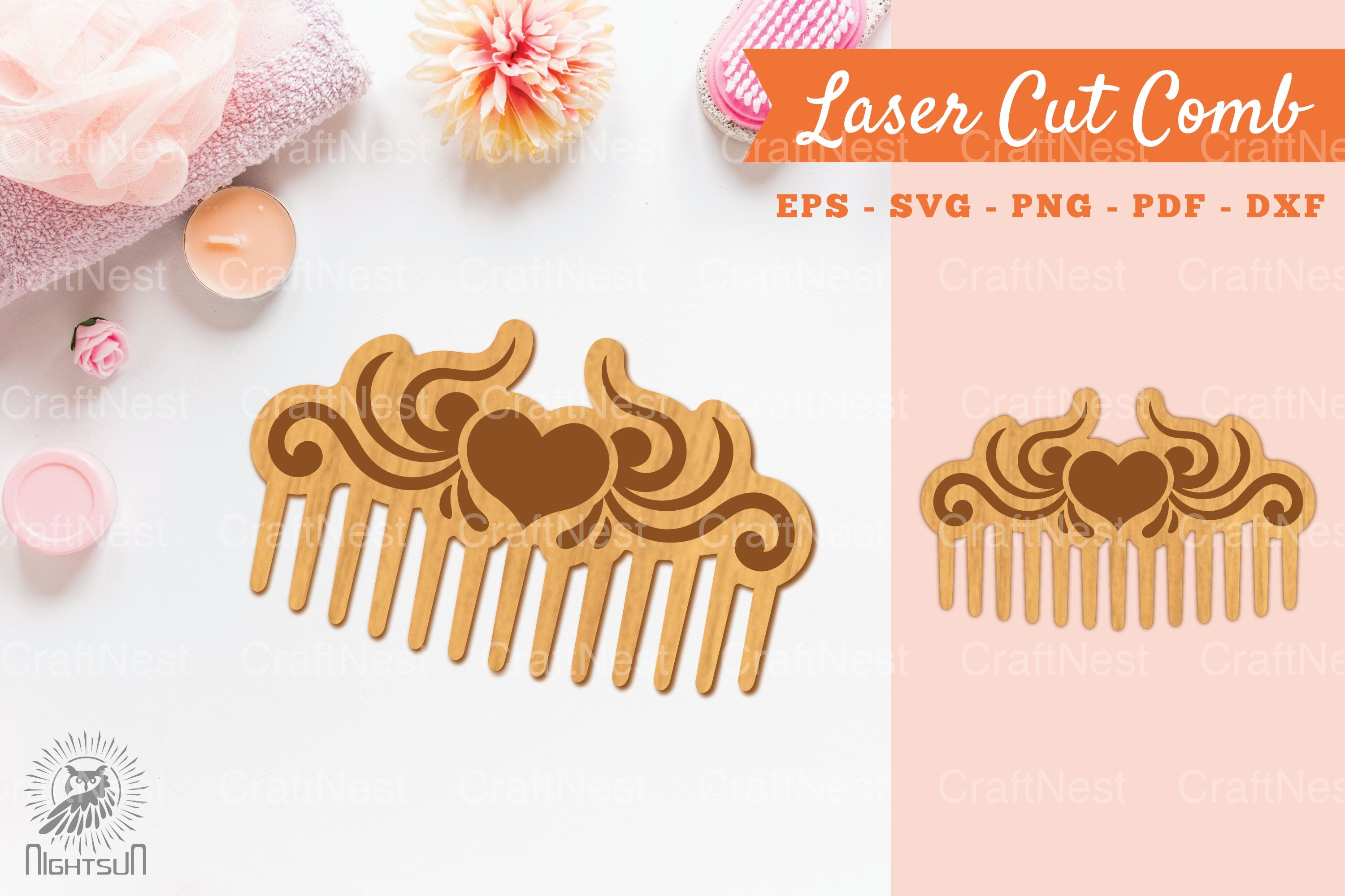 Victorian Heart Laser Cut Comb Clipart Bundle - CraftNest - Digital Crafting and Art
