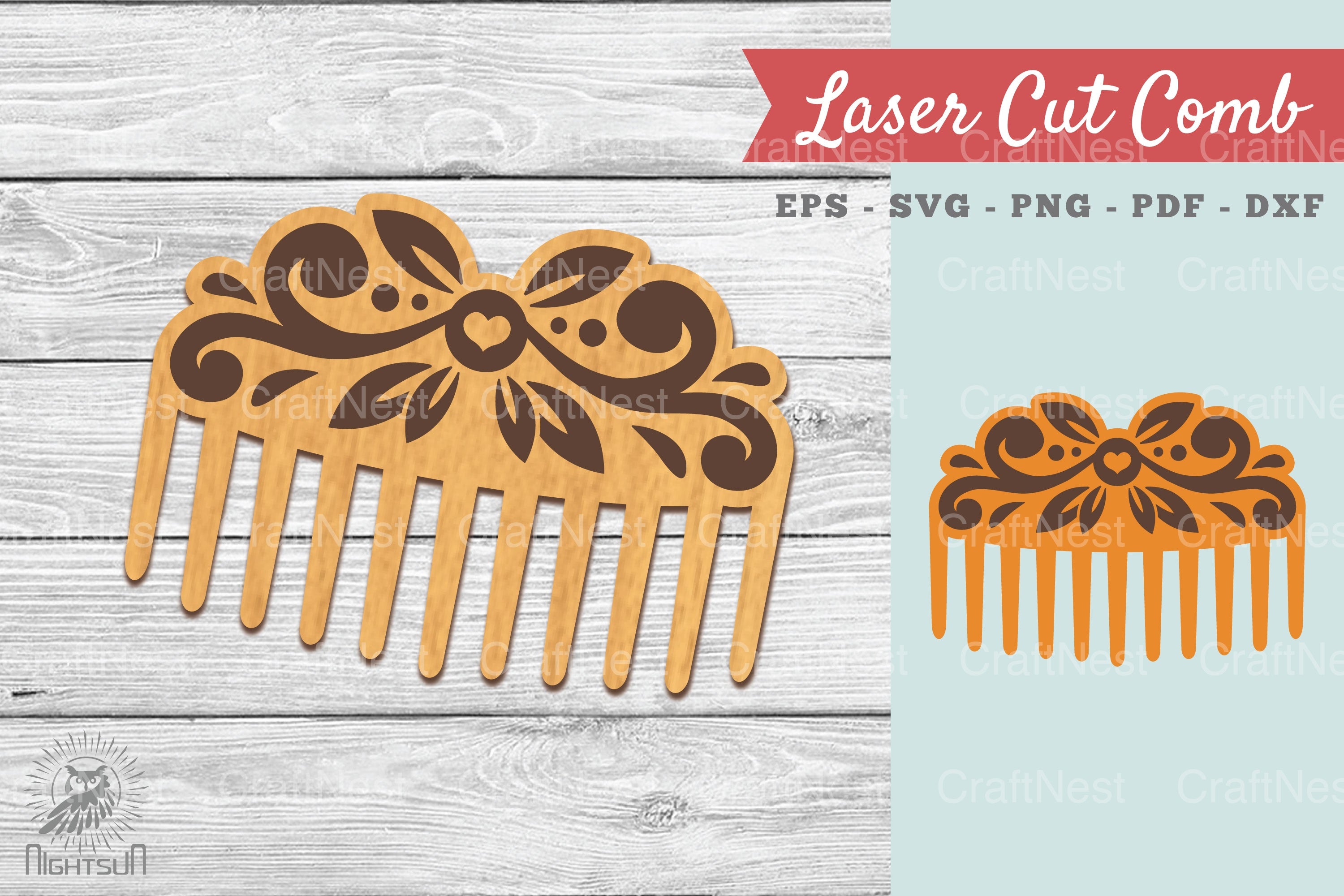 Victorian Laser Cut Comb SVG Bundle - CraftNest - Digital Crafting and Art