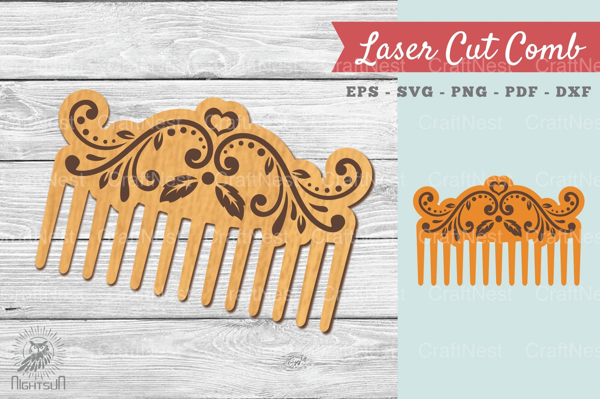 Victorian Laser Cut Comb SVG Bundle - CraftNest - Digital Crafting and Art