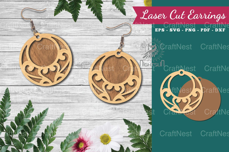 Victorian Laser Cut Earrings Design Bundle - CraftNest - Digital Crafting and Art